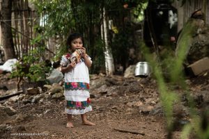 mayan village little girl