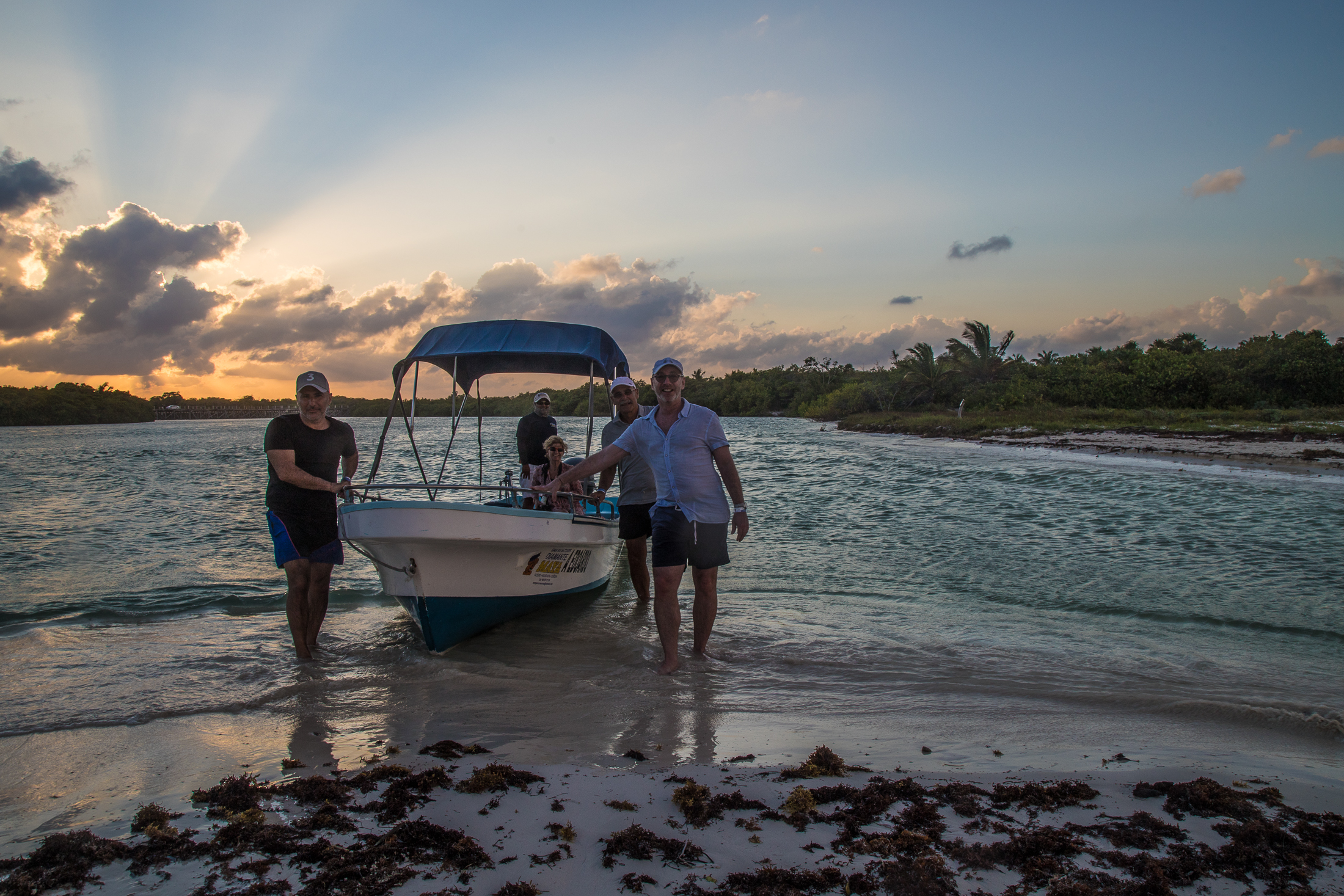 Sunset Motorboat Bushman Photo